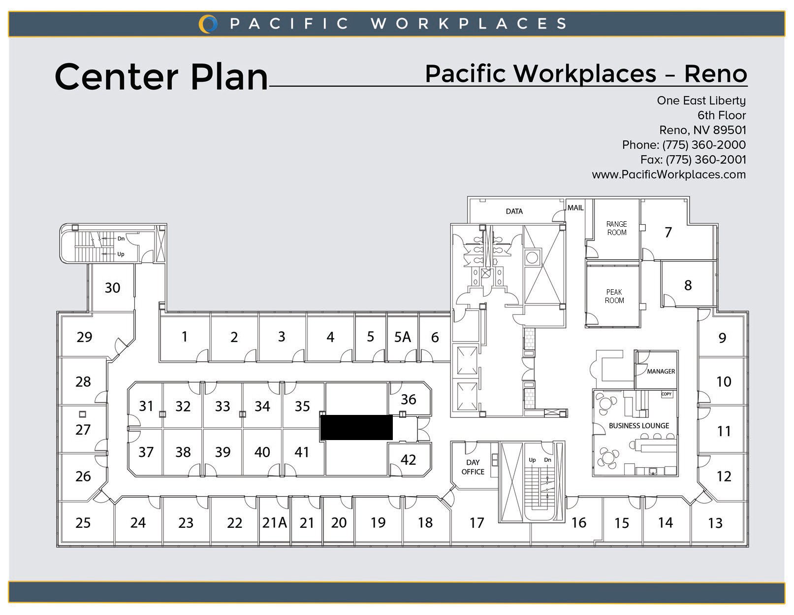Pacific Workplaces Reno Floor Plan