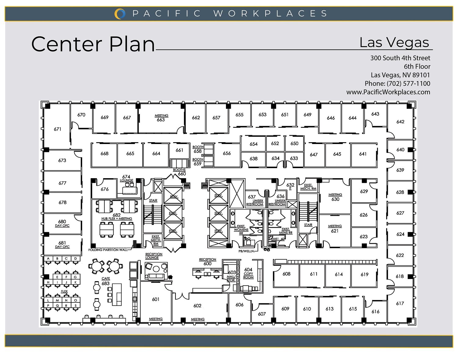 Pacific Workplaces Las Vegas Floor Plan 032922