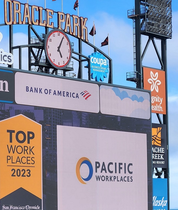 Pacific Workplaces Wins Top Workplaces Bay Area Award 2023