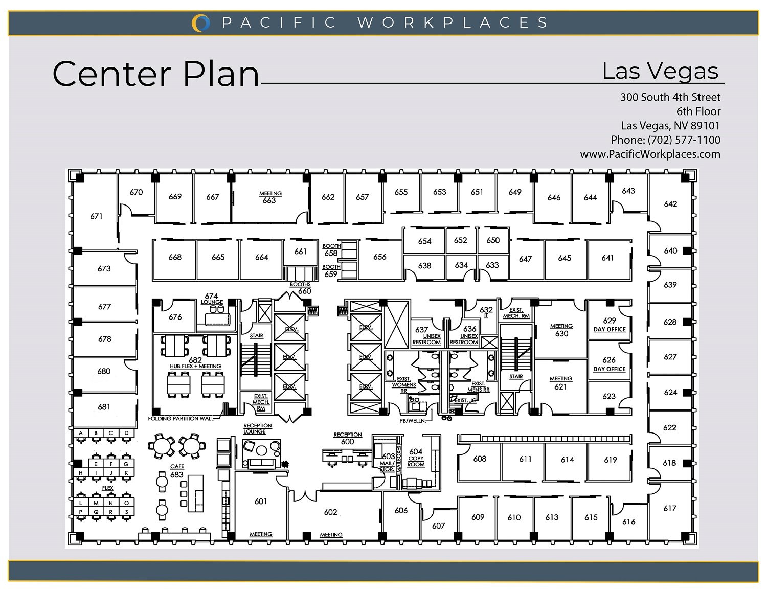 Pacific Workplaces Las Vegas Floor Plan 032725