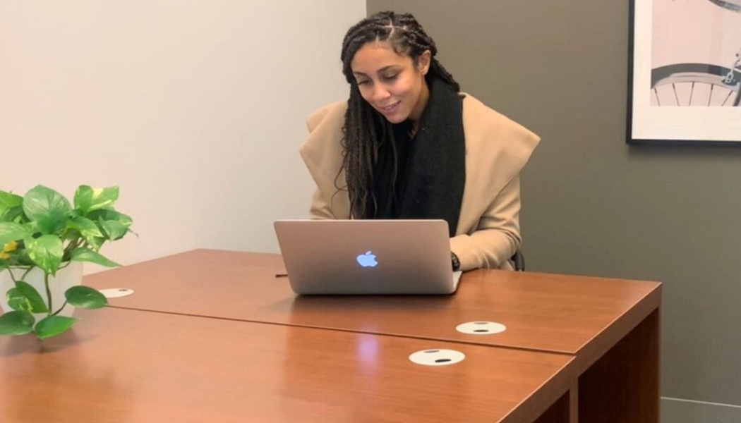 woman working in Berkley Virtual Office Flex Office