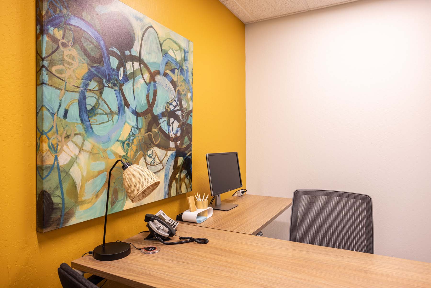 Office with desk and chair for virtual office plan Office with desk and chair for virtual office plan